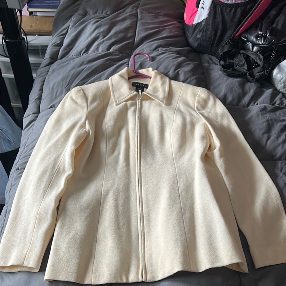 The Limited Cream Blazer Classic Design Suit Jacket